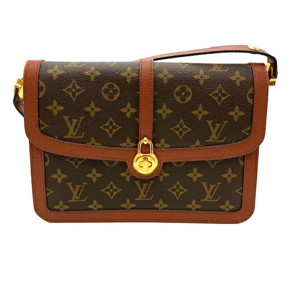 Louis Vuitton Sac Vendome Monogram Shoulder Bag Canvas Leather Brown